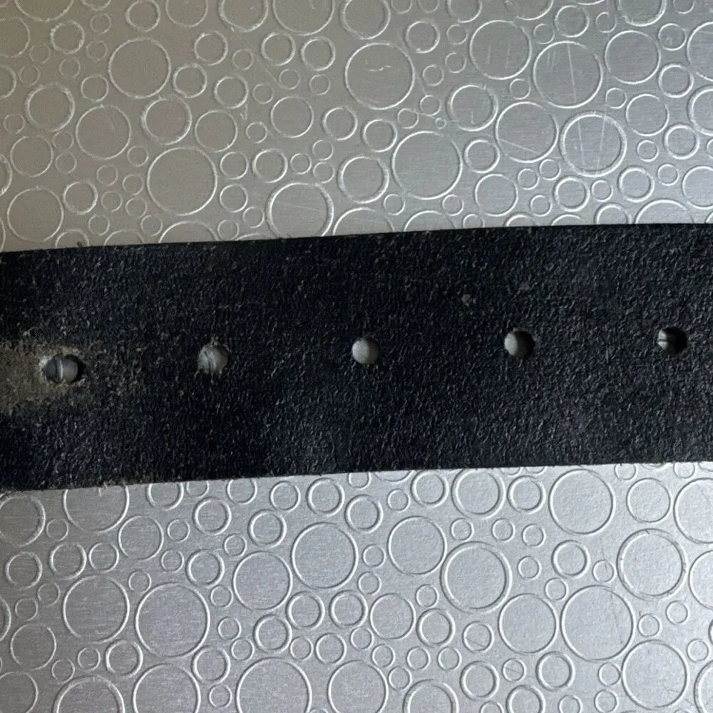 Vintage Fossil Mens Belt 42 Black Retro Classic Leather Gorpcore Unisex Western